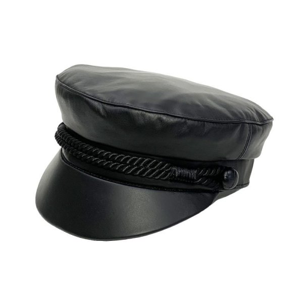 画像1: <span style="color: #ff0000;">【30%OFF】</span>LIVERPOOL HAT <br>LEATHER BLACK(ROPE) (1)