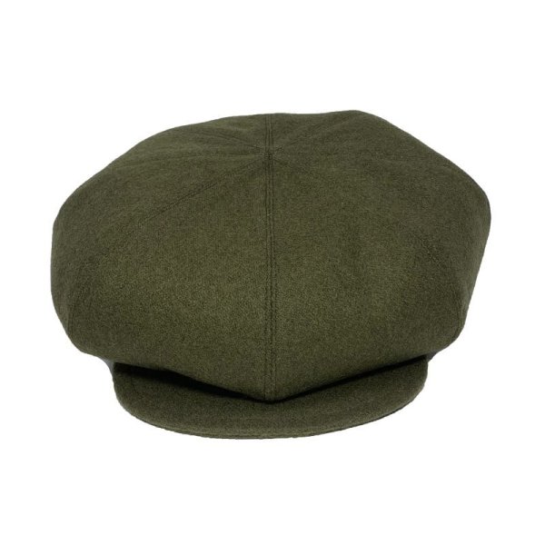 画像2: <span style="color: #ff0000;">【30%OFF】</span>FLAT TOP CASQUETTE <br>WOOL OLIVE (2)