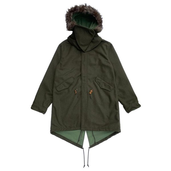 画像1: MELTON MODS PARKA <br>OLIVE (1)