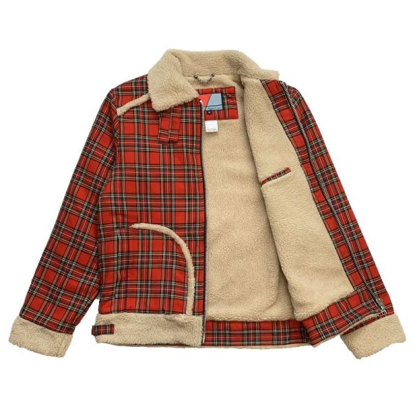 画像2: WOOLLY BOA JACKET <br>RED TARTAN (2)