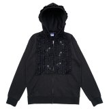 画像: FRILL ZIP HOODIE  BLACK