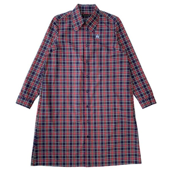 画像1: BEAGLE SHIRTS DRESS <BR>NAVY TARTAN (1)