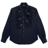 画像:  【30%OFF】 FRILL SHIRTS  BLACK