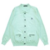 画像: COLLARED CARDIGAN  LIME GREEN