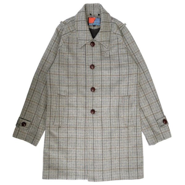 画像1: <span style="color: #ff0000;">【30%OFF】</span>TWEED BALMACAAN COAT <BR>LIGHT GREY-BEIGE (1)