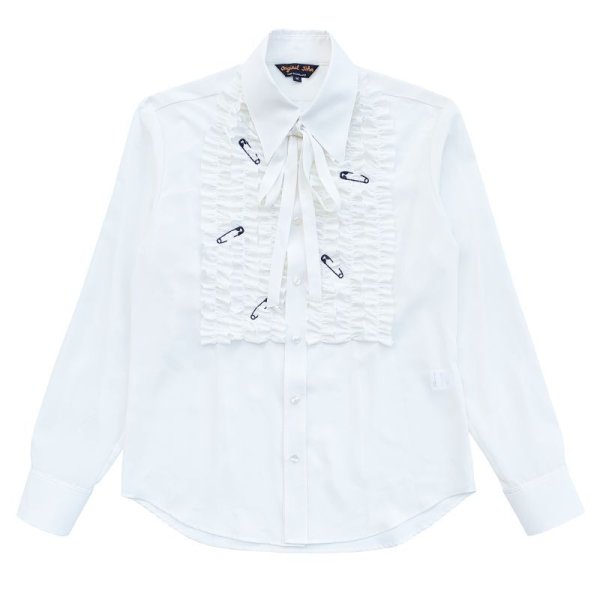 画像1: <span style="color: #ff0000;">【30%OFF】</span>FRILL SHIRTS <BR>IVORY (1)