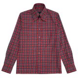 画像:  【30%OFF】 BEAGLE COLLAR SHIRTS  TARTAN RED