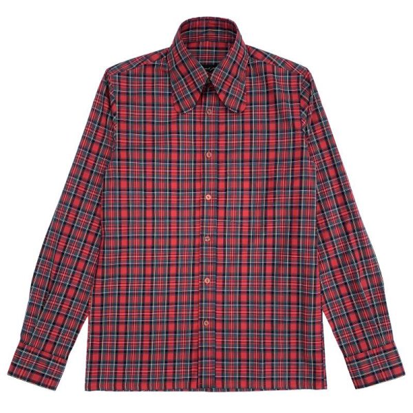 画像1: BEAGLE COLLAR SHIRTS <BR>TARTAN RED (1)