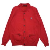 画像: COLLARED CARDIGAN  RED