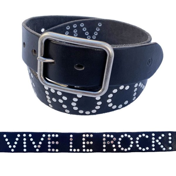 画像1: <span style="color: #ff0000;">【30%OFF】</span>STUDS BELT <BR>VIVE LE BLACK (1)