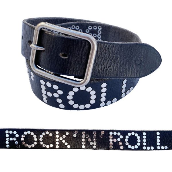 画像1: <span style="color: #ff0000;">【30%OFF】</span>STUDS BELT <BR>R'N'R BLACK (1)