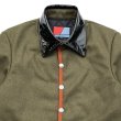 画像4: <span style="color: #ff0000;">【30%OFF】</span>ENAMEL COLLARED QUILTING JACKET<BR>OLIVE (4)