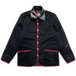 画像1: ENAMEL COLLARED QUILTING JACKET BLACK (1)