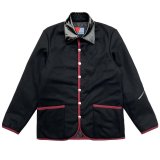 画像:  【30%OFF】 ENAMEL COLLARED QUILTING JACKET BLACK