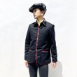 画像7: ENAMEL COLLARED QUILTING JACKET<BR>BLACK (7)