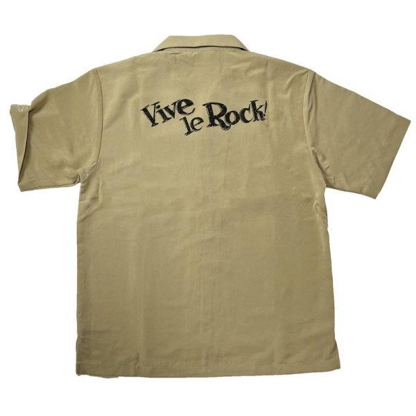 画像2: VIVE LE ROCK!S/S OPEN COLLAR SHIRTS <BR>SAND (2)