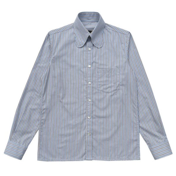 画像1: BEAGLE COLLAR SHIRTS <br>STRIPE SAX (1)