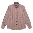 画像1: CLASSIC ROUND COLLAR B.D.SHIRTS  STRIPE WINE (1)