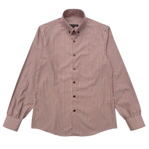 画像: CLASSIC ROUND COLLAR B.D.SHIRTS  STRIPE WINE