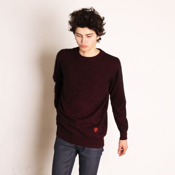 画像5: LIGHT MOHAIR JUMPER <br>BORDEAUX (5)