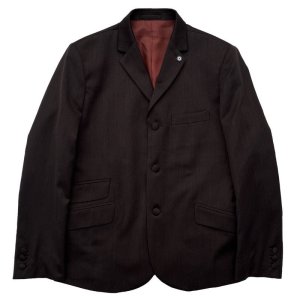 画像: 3 BUTTONS JACKET  DARK BROWN