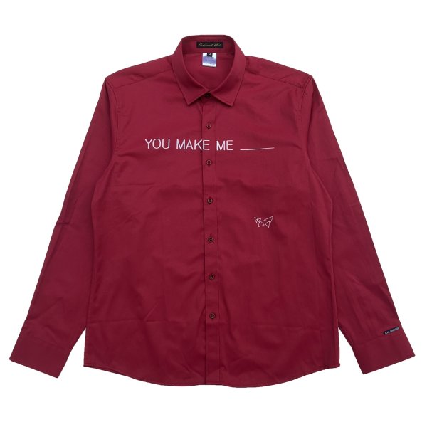 画像1: YOU MAKE ME ___ SHIRTS <br>BURGUNDY (1)