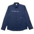 画像1: YOU MAKE ME ___ SHIRTS  NAVY (1)