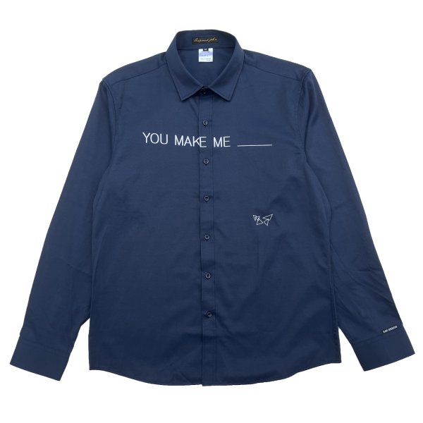 画像1: YOU MAKE ME ___ SHIRTS <br>NAVY (1)