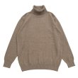 画像1: POLO-NECK LIGHT MOHAIR JUMPER  CAMEL (1)