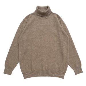 画像: POLO-NECK LIGHT MOHAIR JUMPER  CAMEL