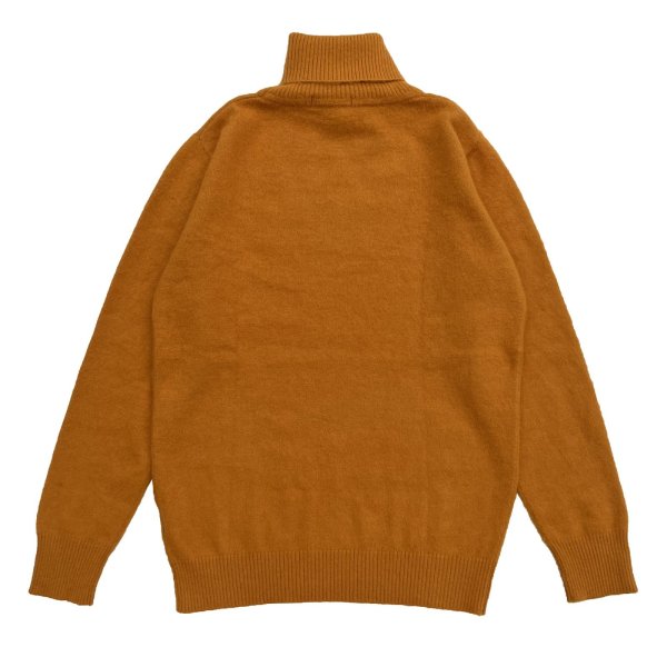 画像2: POLO-NECK LIGHT MOHAIR JUMPER <BR>ORANGE (2)