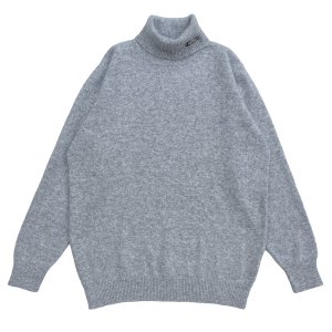 画像: POLO-NECK LIGHT MOHAIR JUMPER  GREY