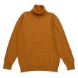 画像1: POLO-NECK LIGHT MOHAIR JUMPER  ORANGE (1)