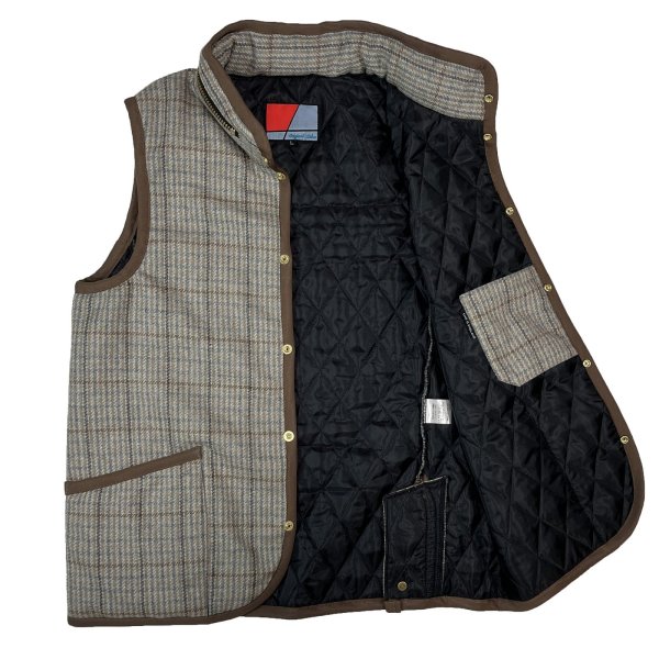 画像2: TWEED×QUILTING GILET <BR>GREY-BEIGE (2)