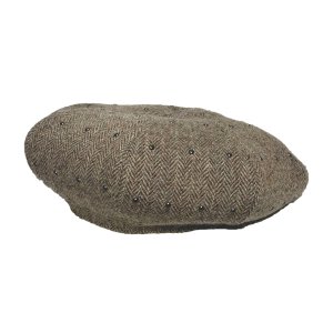 画像: TWEED ROOTS ROCKER BERET with DOME STUDS