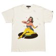 画像1: T-STENCILED PIN UP GIRL  IVORY VINYL (1)