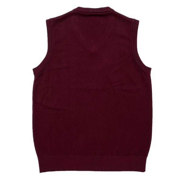 画像2: V-NECK SLIP OVER <BR>BURGUNDY (2)