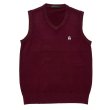 画像1: V-NECK SLIP OVER  BURGUNDY (1)