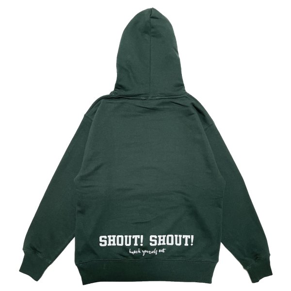 画像2: SHOUT! SHOUT! COLLAGE HOODIE <BR>GREEN (2)