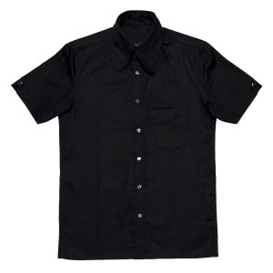 画像: S/S BEAGLE COLLAR SHIRTS  BLACK