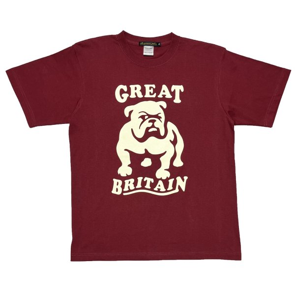 画像1: T-BRITISH BULLDOG <BR>BURGUNDY (1)