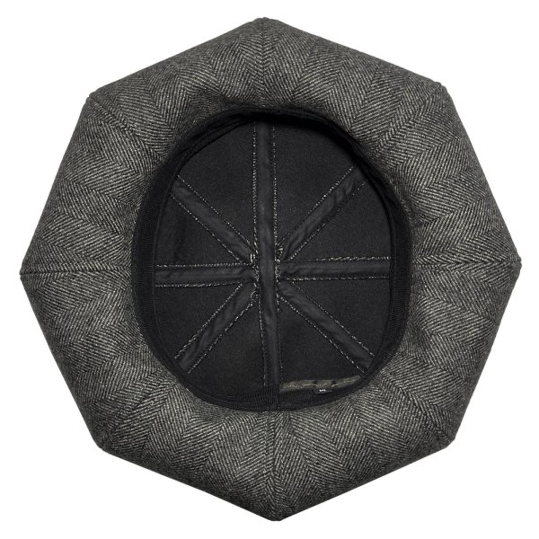 画像4: 8 PANELS BIG BERET <br>HERRINGBONE GREY (4)