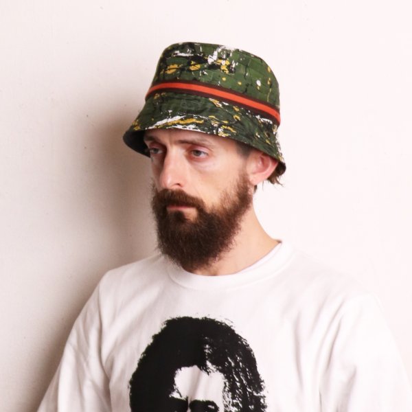画像13: BUCKET HAT -reversible- <br>BLK-GREEN×CHARCOAL (13)