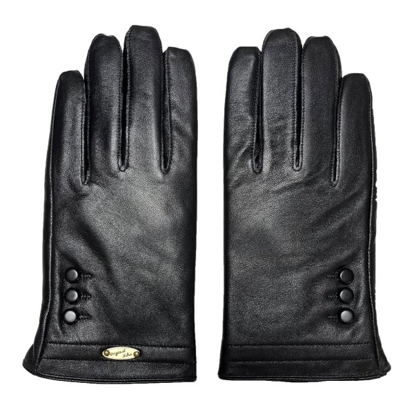 画像2: BUTTONS LEATHER GLOVES <br>BLACK (2)