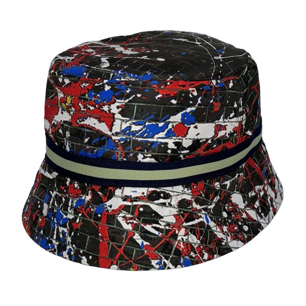 画像2: BUCKET HAT -reversible- <br>TRICOLOUR×BROWN (2)