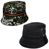 画像: BUCKET HAT -reversible-  BLK-GREEN×CHARCOAL