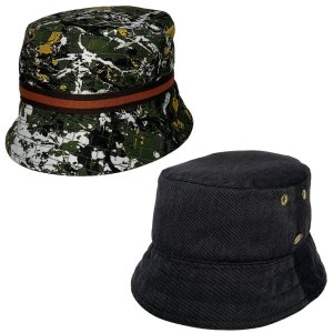 画像: BUCKET HAT -reversible-  BLK-GREEN×CHARCOAL