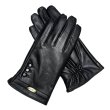 画像1: BUTTONS LEATHER GLOVES  BLACK (1)