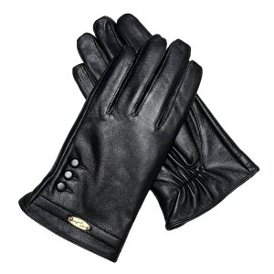画像: BUTTONS LEATHER GLOVES BLACK
