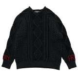 画像: WASHED ALAN KNIT JUMPER  BLACK